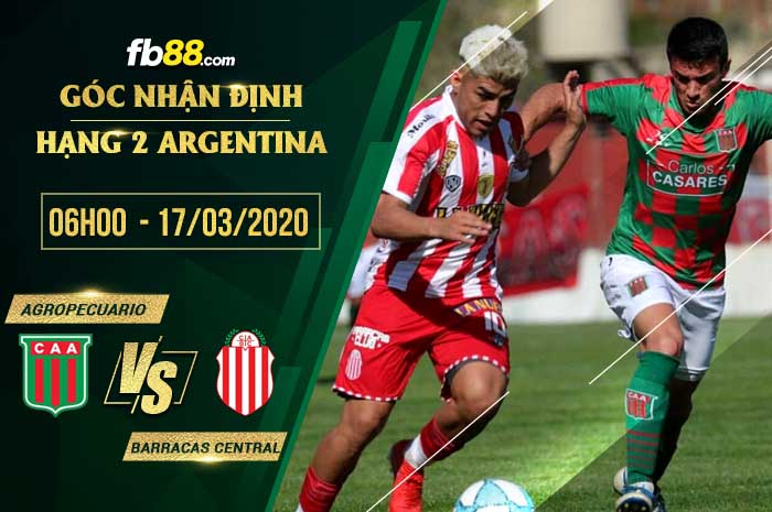 fb88-soi kèo Agropecuario vs Barracas Central