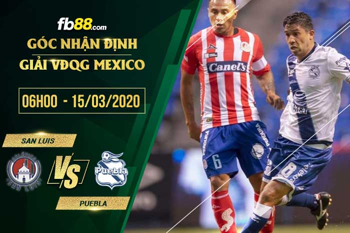fb88-soi kèo Atletico San Luis vs Puebla