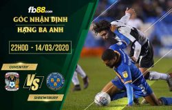 fb88-soi kèo Coventry City vs Shrewsbury Town