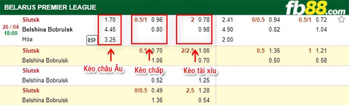 fb88-kèo chấp Slutsk vs Belshina Bobruisk