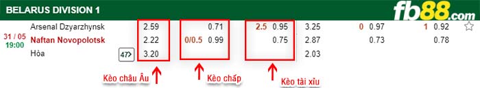 fb88-kèo chấp Arsenal Dzyarzhynsk vs Naftan Novopolock