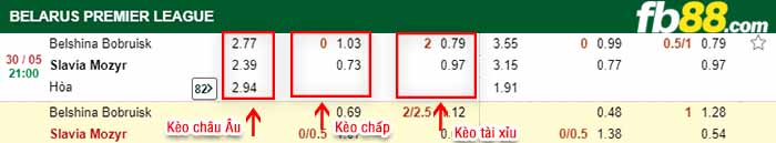 fb88-kèo chấp Belshina Bobruisk vs Slavia Mozyr