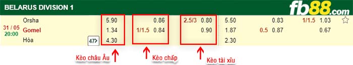 fb88-kèo chấp FK Orsha vs FC Gomel