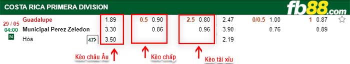 fb88-kèo chấp Guadalupe FC vs Perez Zeledon