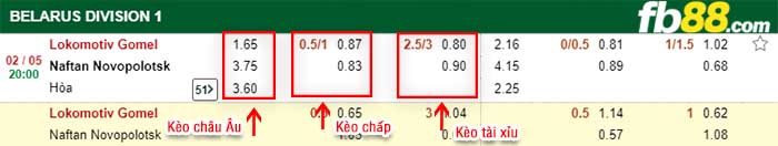 fb88-kèo chấp Lokomotiv Gomel vs Naftan Novopolock