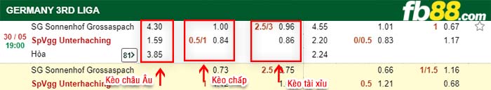 fb88-kèo chấp SG Sonnenhof Grossaspach vs SpVgg Unterhaching