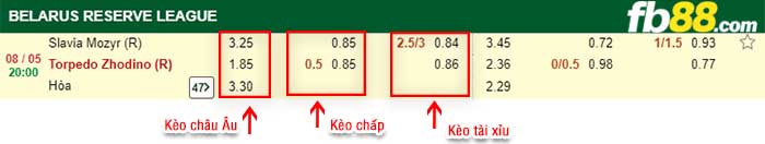 fb88-kèo chấp Slavia Mozyr Reserves vs Torpedo Zhodino Reserves