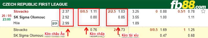 fb88-kèo chấp Slovacko vs SK Sigma Olomouc