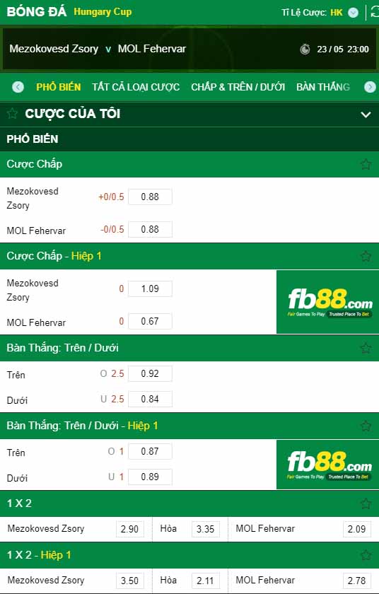 fb88-kèo nhà cái Mezokovesd Zsory vs MOL Fehervar