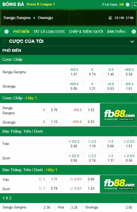fb88-kèo nhà cái Sangju Sangmu vs Gwangju