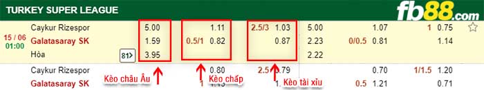 fb88-kèo chấp Caykur Rizespor vs Galatasaray