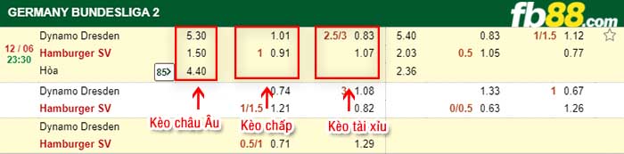 fb88-kèo chấp Dynamo Dresden vs Hamburger SV