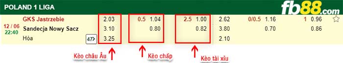 fb88-kèo chấp GKS Jastrzebie vs Sandecja Nowy Sacz