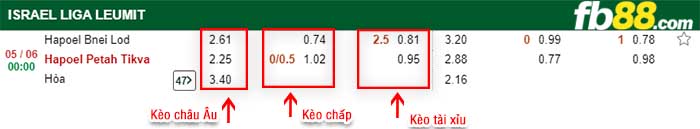 fb88-kèo chấp Hapoel Bnei Lod vs Hapoel Petah Tikva