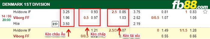fb88-kèo chấp Hvidovre IF vs Viborg