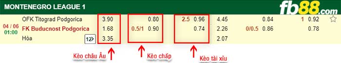 fb88-kèo chấp OFK Titograd vsFK Buducnost Podgorica