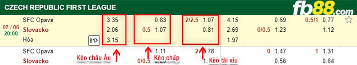 fb88-kèo chấp Opava vs Synot Slovacko