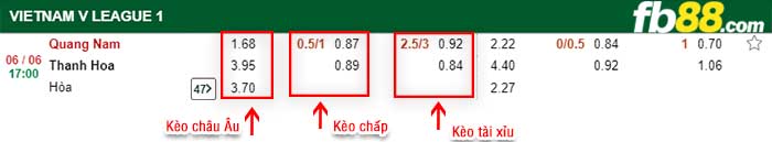 fb88-kèo chấp Quang Nam vs Thanh Hoa
