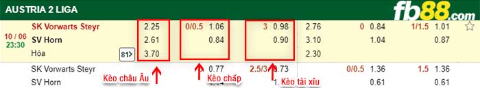 fb88-kèo chấp SK Vorwarts Steyr vs SV Horn