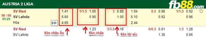 fb88-kèo chấp SV Ried vs Lafnitz