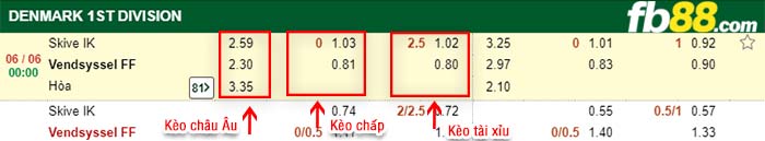 fb88-kèo chấp Skive IK vs Vendsyssel