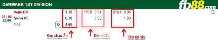 fb88-kèo chấp Vejle vs Skive IK