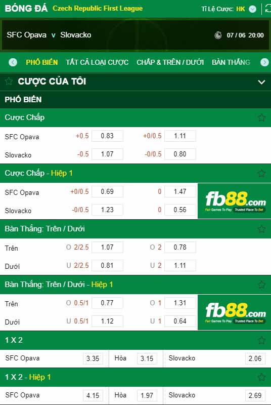 fb88-kèo nhà cái Opava vs Synot Slovacko