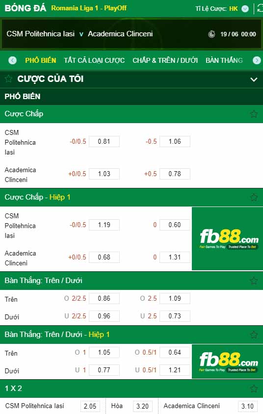 fb88-kèo nhà cái Politehnica Iasi vs FC Clinceni
