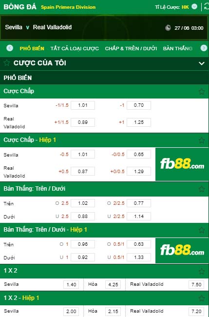 fb88-kèo nhà cái Sevilla vs Real Valladolid