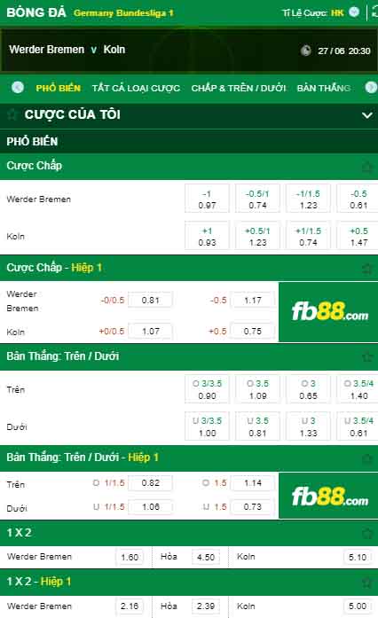 fb88-kèo nhà cái Werder Bremen vs FC Koln