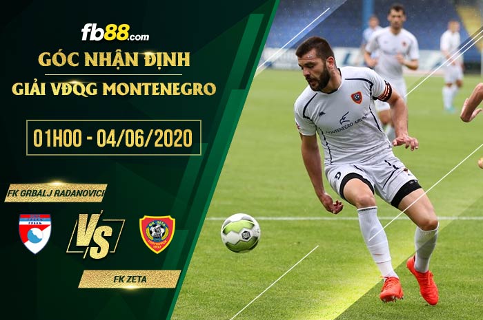 fb88-soi kèo FK Grbalj Radanovici vs FK Zeta