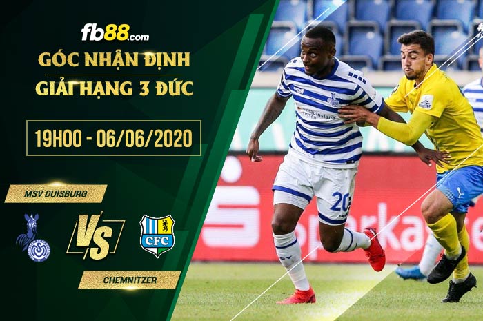 fb88-soi kèo MSV Duisburg vs Chemnitzer