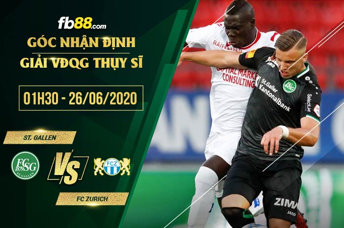 fb88-soi kèo St. Gallen vs FC Zurich
