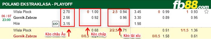 fb88-kèo chấp Wisla Plock vs Gornik Zabrze