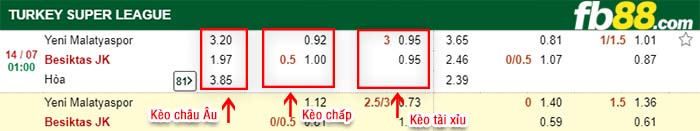 Nhận định soi kèo Yeni Malatyaspor vs Besiktas JK