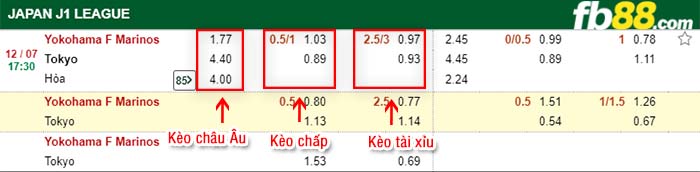 fb88-kèo chấp Yokohama Marinos vs FC Tokyo