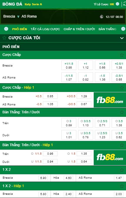 fb88-kèo nhà cái Brescia vs AS Roma