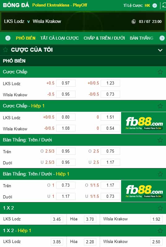 fb88-kèo nhà cái LKS Lodz vs Wisla Krakow