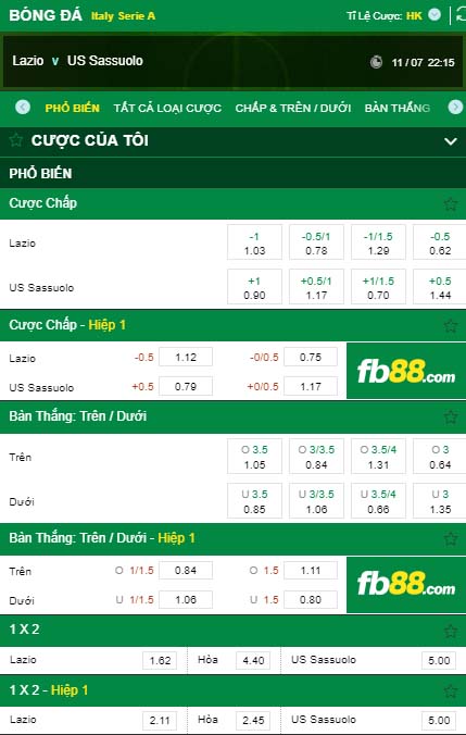 fb88-kèo nhà cái Lazio vs Sassuolo