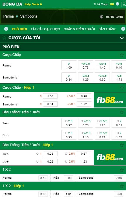 fb88-kèo nhà cái Parma vs Sampdoria