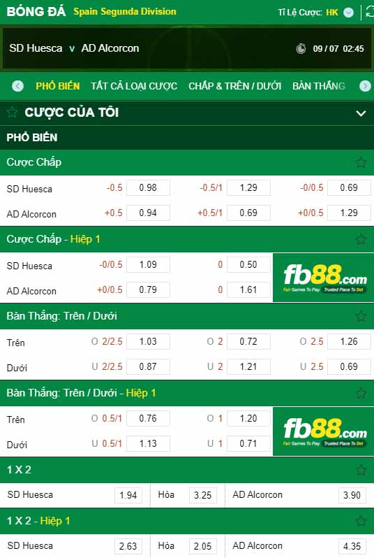 fb88-kèo nhà cái SD Huesca vs AD Alcorcon