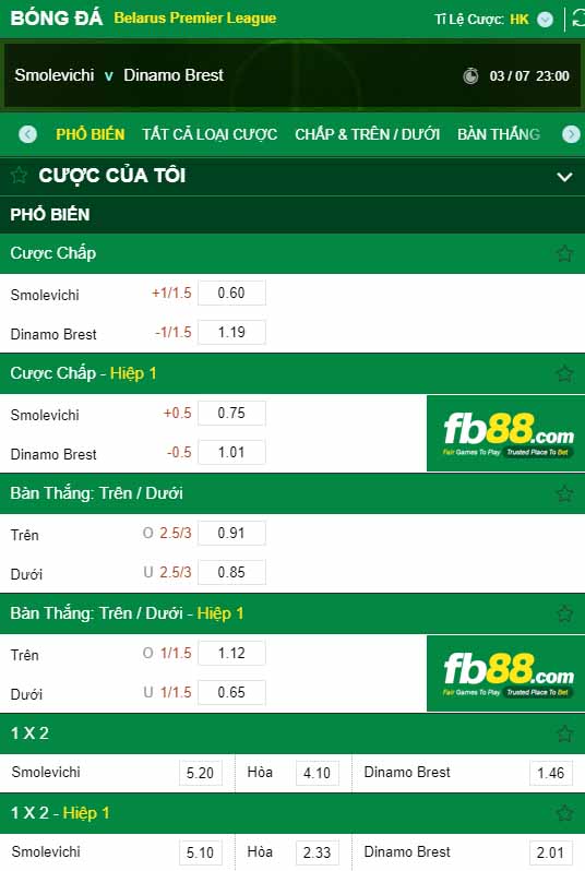 fb88-kèo nhà cái Smolevichy-STI vs Dinamo Brest
