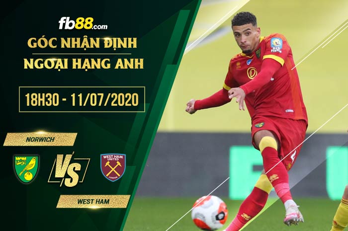 fb88-soi kèo Norwich City vs West Ham United