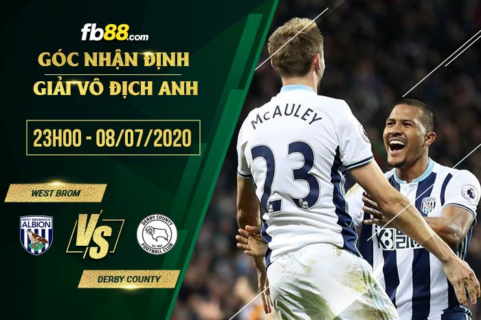 fb88-nhận định kèo bóng đá West Bromwich(WBA) vs Derby County
