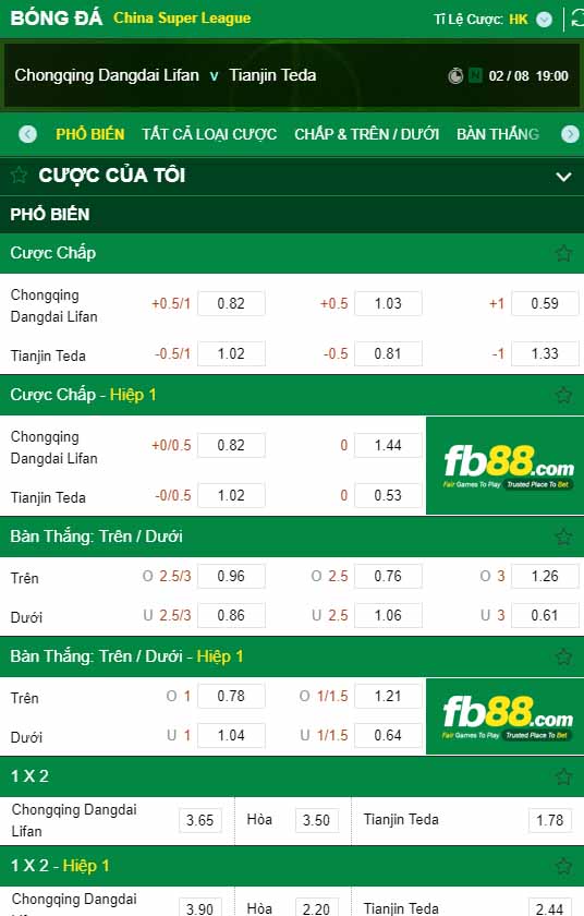fb88-kèo nhà cái Chongqing Lifan vs Tianjin Teda