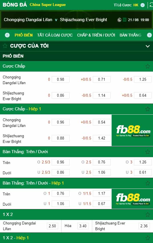 fb88-kèo nhà cái Chongqing SWM Motors vs Shijiazhuang YongChang FC