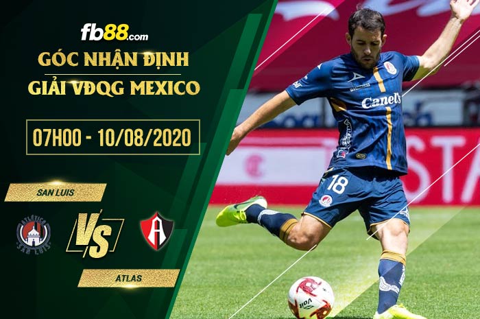 fb88-soi kèo Atletico San Luis vs Atlas