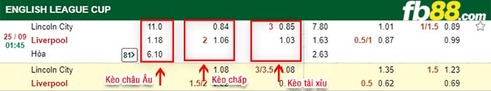 fb88-kèo chấp Lincoln City vs Liverpool