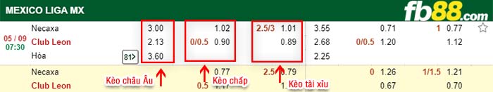 fb88-kèo chấp Necaxa vs Club Leon