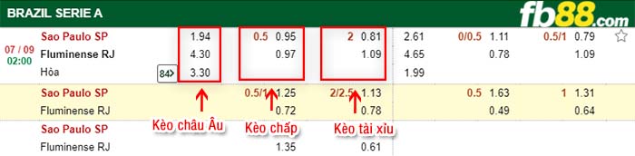 fb88-kèo chấp Sao Paulo vs Fluminense RJ
